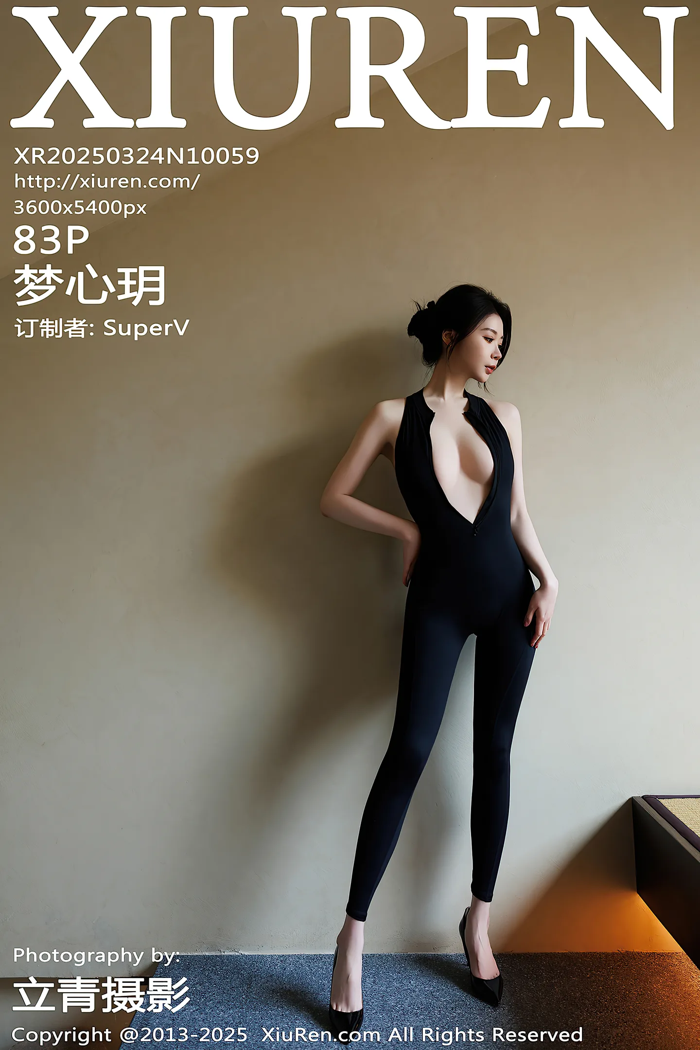[XiuRen秀人网]No.10059_模特梦心玥性感黑色情趣内衣配黑丝吊袜秀高挑曼妙身姿诱惑写真83P-秀人网 - XiuRen.Space